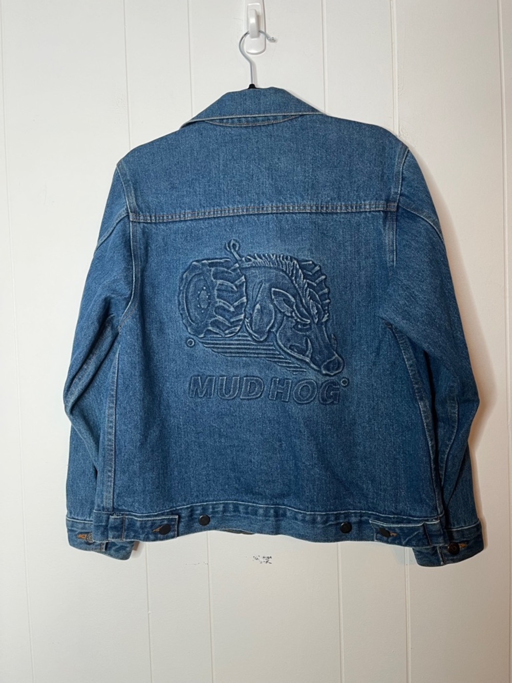 Vintage Mud Hog Embossed Denim Jacket Women's Small